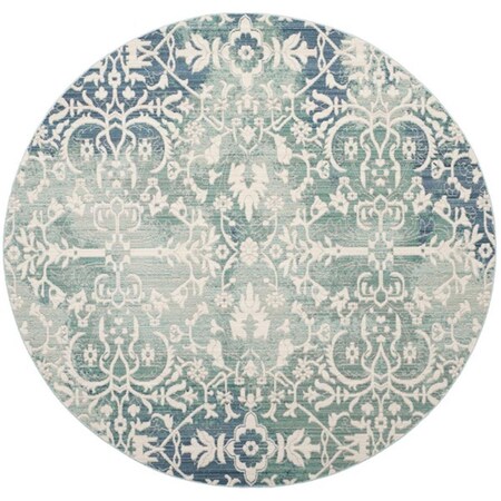 Safavieh Mystique Round Area RugBlue & Ivory 6 ft.-7 in. x 6 ft.-7 in. MYS927F-7R